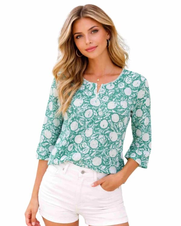 Zovaa Flora Green Mist Shot Kurti