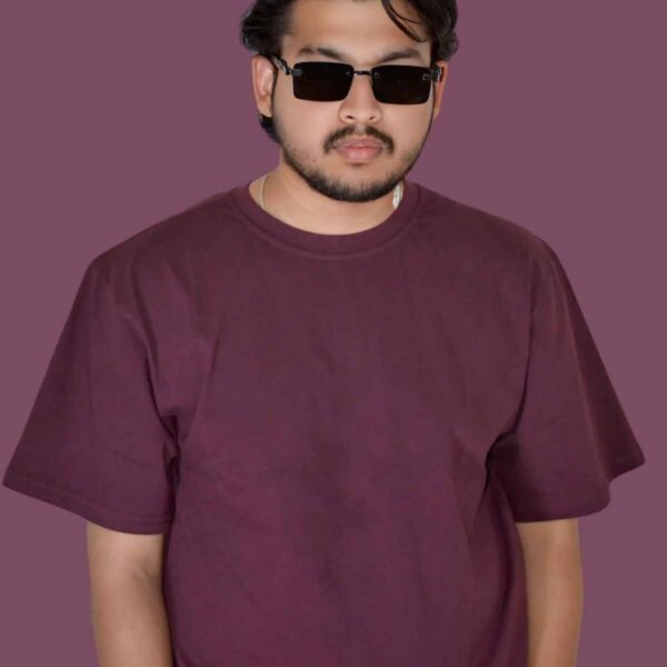 Zovaa Velvet Plain Oversized T-shirt