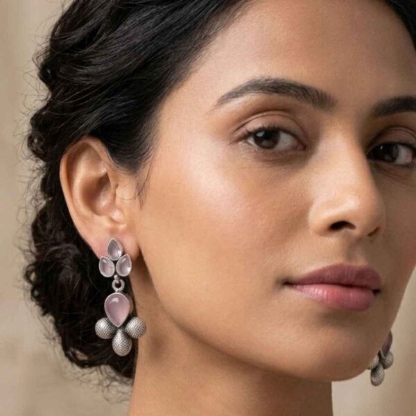 Elegant Pink Petal Earrings