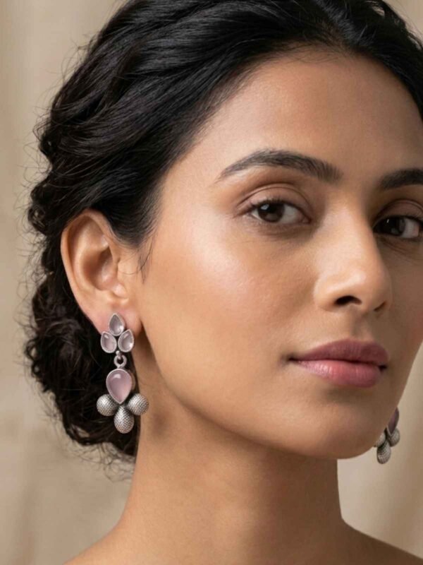 Elegant Pink Petal Earrings