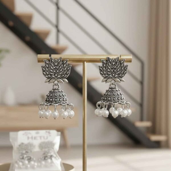 Ethnic Artificial Silver Jhumka