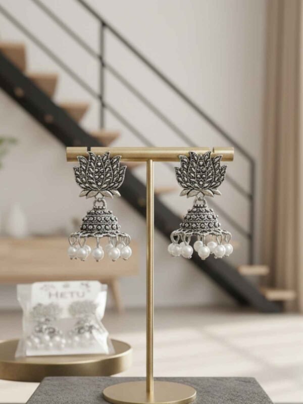 Ethnic Artificial Silver Jhumka
