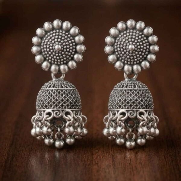 Classic Artificial Silver Jhumka