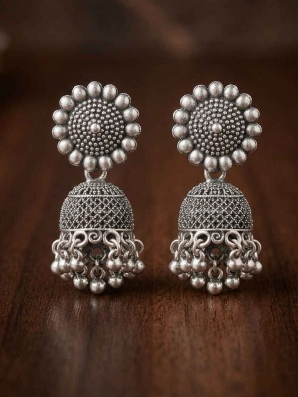 Classic Artificial Silver Jhumka