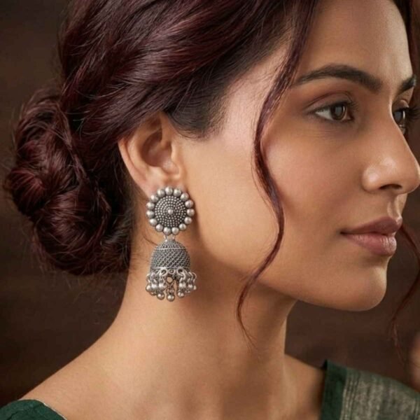 Classic Artificial Silver Jhumka