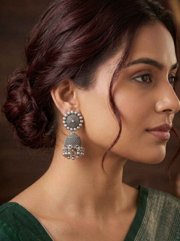 Classic Artificial Silver Jhumka