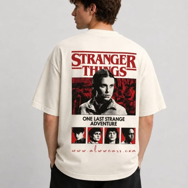 000af04c-dcee-4d37-9b8d-0b2c7aa66dcc Stranger Things One Last Adventure Oversized T-Shirt