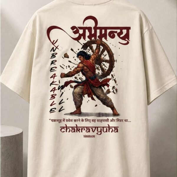 WhatsApp Image 2026-08-13 at 9.26.21 PM (1) Chakravyuha – Abhimanyu Back Print Oversized T-Shirt