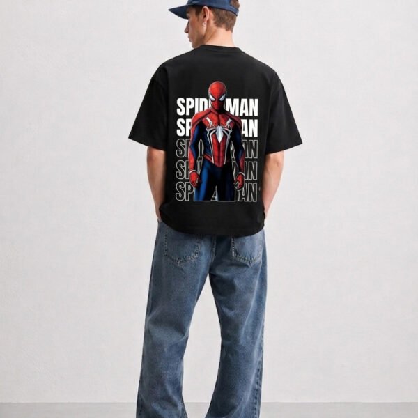 Spiderman based design oversized tshirt